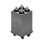 image of BK Resources MCD-2X2 Mobile Cup Dispenser - 4D, 17x17x31", 8-46oz cups, 18/304 Steel, casters