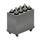 image of BK Resources MCD-4X2 Cup Dispenser, 17-1/2"W x 33"D x 31"H, 8-Cup Steel, Casters, NSF