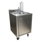 image of BK Resources MHS-2424-C-BKD Handwash Sink, Mobile, Cold Water Only