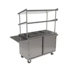 image of BK Resources MSC-2448 Stainless Steel Serving Cart with Cabinet Base - 24" x 48"