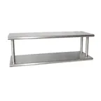 image of BK Resources PTS-18120-2 Stainless Steel Double Tier Pass Through Shelf - 120"W x 18"D