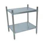 image of BK Resources SSU3-6724 2 Shelf Stainless Steel Dry Storage Shelving Unit - 67" x 24" x 38"