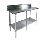 image of BK Resources SVTR5-9624 96" Stainless Steel Top 85" - Work Table