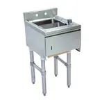 image of BK Resources UB4-21-1012HST-15 15" Underbar Sink Units, 1 Compartment with Soap & Towel Dispenser