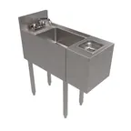 image of BK Resources UB4-21-SS12-GR-PG Underbar Sink Units, 1 Compartment without Drainboard