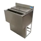 image of BK Resources UBB-18-IBCP30-10 25" Underbar Ice Bin with 8-Circuit Cold Plate, 80 lbs Capacity