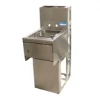 image of BK Resources UBDW-18-1012HST-12PG Underbar Sink Units, 1 Compartment with Soap & Towel Dispenser