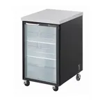 image of Blue Air BBB23-1BG-HC 23" One Glass Door Back Bar Cooler, Black Finish