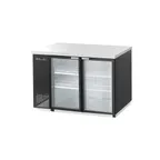 image of Blue Air BBB59-2SG-HC 59" Two Glass Door Back Bar Cooler, Stainless Steel