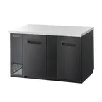 image of Blue Air BBB69-3B-HC 69" Two Solid Door Back Bar Cooler, Black Finish