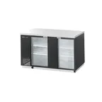 image of Blue Air BBB69-3SG-HC 69" Two Glass Door Back Bar Cooler, Stainless Steel