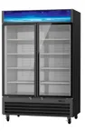 image of Blue Air BGF49B-HC 54" 2 Glass Door Freezer Merchandiser in Black, 49 cu. ft.