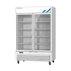 image of Blue Air BGM49W-HC Two‑Section 49 cu ft Glass Door Merchandiser, 1/2 HP Compressor, LED, R290