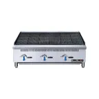 image of Blue Air BLCB36 36" Countertop Gas Radiant Charbroiler w/ (3) Burners, 105.000 BTU