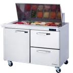 image of Blue Air BLMT48-D2R-HC 48" Mega Top Sandwich Prep Table w/ 2 Drawers & 1 Door, 18 Pans