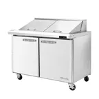 image of Blue Air BLMT60-HC 60" Two Section Mega Top Sandwich Prep Table w/ 2 Doors, 24 pans, 16.7 cu. ft.
