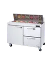 image of Blue Air BLPT48-D2R-HC 48" Sandwich & Salad Prep Table w/ 2 Drawers and 1 Door, 12 pans, 13 cu. ft.