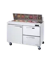 image of Blue Air BLPT60-D2R-HC 60" 1-Door & 2-Drawer Sandwich & Salad Prep Table, 16 Pans, Stainless Steel