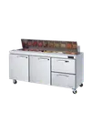 image of Blue Air BLPT72-D2R-HC 72" Sandwich / Salad Prep Table w/ 2 Drawers & 2 Doors, 18 pans, 20 cu. ft.