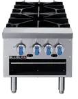 image of Blue Air BLSP2‑L Stock Pot, 18" Gas With 2×3‑Ring Burners, Stainless Pilots, 160,000 BTU/H, 18" H