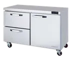 image of Blue Air BLUR60-D2L-HC 60" 2-Section Undercounter Fridge, Stainless Steel, 16.7 cu. ft., 2 Drawers & 1 Door