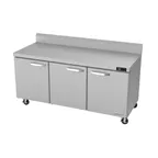 image of Blue Air BLUR72-WT-HC 72" 3-Section Worktop Refrigerator w/ 3 Doors, 20 cu. ft.