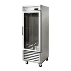 image of Blue Air BSR23G-HC 26" One Section Reach-In Refrigerator w/ Glass Full Door, Bottom Mount, Stainless Steel, 23 cu. ft.