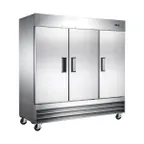 image of Coldline C-3RE 80-7/8" 3-Solid Door Reach-In Refrigerator, 72 cu. ft., Bottom Mounted