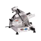 image of Globe Chefmate C12 12" Manual Gravity Feed Slicer, Belt Driven, Aluminum, 1/3 Hp
