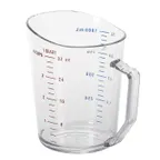 image of Cambro 100MCCW135 Camwear Measuring Cup – 1 Quart (32 Oz) Polycarbonate, Dishwasher Safe, NSF