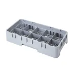 image of Cambro 10HC258151 Camrack Cup Rack, Half Size, Soft Gray, 10 Compartments, 9-7/8" x 19-3/4"