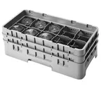 image of Cambro 10HS434167 Camrack Glass Rack, Half Size, Brown, 10 Compartments, 10x19.75x7.25in