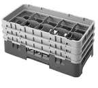 image of Cambro 10HS638184 Camrack Glass Rack, Half Size, Beige, 10 Compartments, 3-7/16 Max Dia, 6-7/8 Max Height