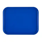 image of Cambro 1216FF186 Fast Food Tray - 12" x 16" Rigid Bottom, Navy Blue Polypropylene, NSF
