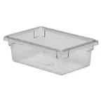 image of Cambro 12186CW135 - Clear Polycarbonate Box, 12" x 18" x 6", 3‑Gallon Capacity, NSF