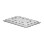 image of Cambro 1218CCW135 Cover – Clear Polycarbonate Lid, Fits 12" x 18" Containers, NSF Approved