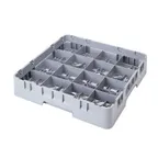 image of Cambro 16C258151 Camrack Cup Rack, Full Size, Soft Gray, 19-3/4 x 19-3/4, 16 Compartments