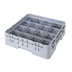 image of Cambro 16C414151 Camrack Cup Rack, Soft Gray, Full Size, 19-3/4 x 19-3/4, 16 Compartments