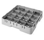 image of Cambro 16C578151 Camrack Cup Rack, Soft Gray, Full Size, 19-3/4 x 19-3/4, 16 Compartments