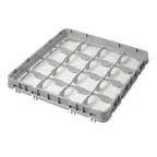 image of Cambro 16E2151 Half Drop Extender, Full Size, 16 Compartments, Soft Gray, 19-5/8" x 19-5/8"