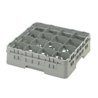 image of Cambro 16S418151 Camrack Glass Rack, Soft Gray, Full Size, 19-3/4 x 19-3/4, 16 Compartments