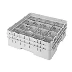 image of Cambro 16S434151 Camrack Glass Rack, Soft Gray, Full Size, 19-3/4" x 19-3/4", 16 Compartments