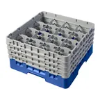 image of Cambro 16S800168 Camrack Glass Rack, Full Size, Blue, 19-3/4 x 19-3/4, 16 Compartments