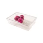 image of Cambro 1826CLRCW135 Colander, 5" Deep, Fits 18" x 26" x 6"+ Boxes, Clear Polycarbonate NSF