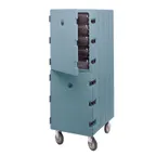 image of Cambro 1826DBC401 Camcart Tall Non-Electric Food Storage Box, Slate Blue, Double Compartment