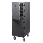 image of Cambro 1826DBC615 Camcarts Insulated Food Storage Box Carrier, Non-Electric ,Charcoal Gray, Double Compartment 