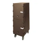 image of Cambro 1826DTCSP131 Tall Non-Electric Food Storage Box w/ Security Package, Dark Brown