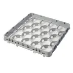 image of Cambro 20GE2151 Half Drop Extender, Full Size, 20 Compartments, Soft Gray, 19-5/8" x 19-5/8" x 2", Adds 1-5/8" to Rack Height