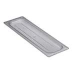 image of Cambro 20LPCWC135 Camwear Cover – 1/2 Size Long Flat Lid, Clear Polycarbonate, NSF