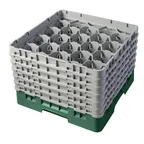 image of Cambro 20S1114119 Camrack Glass Rack, Sherwood Green, 20 Compartments, 19-3/4" x 19-3/4", HACCP Compliant